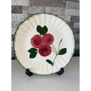 Vintage Blue Ridge Southern Potteries Crab Apple Hand Painted 10” Plate Ruffled